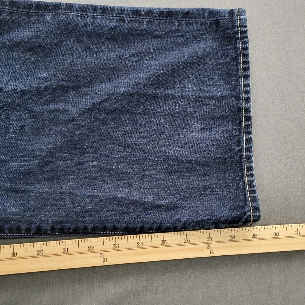 Old Navy Mens The Authentic Loose Fit Dark Wash Denim Blue Jeans 40x30 Y2K Skate